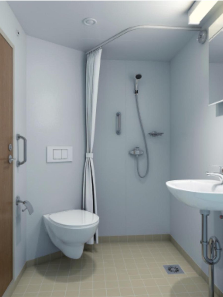 Economy bathroom unit