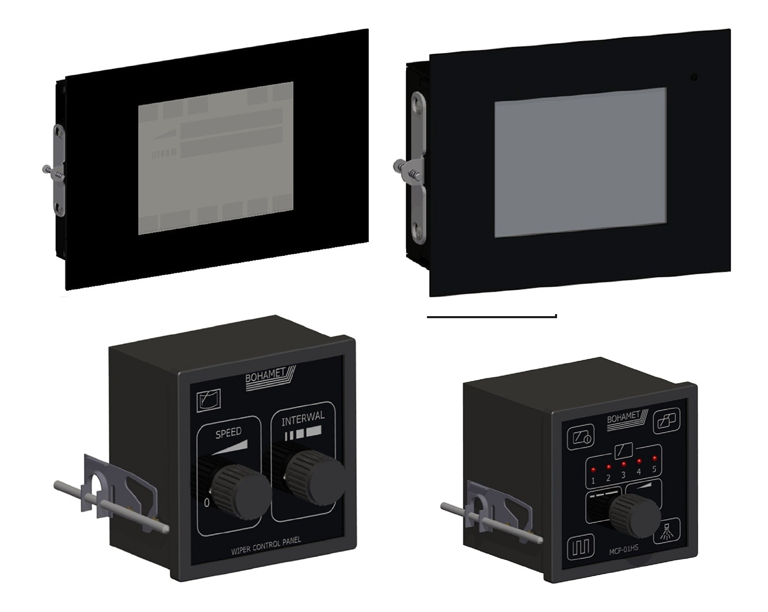 MS and MMS touch panels, WCP.P.S1 and MCP.01.HS control panels