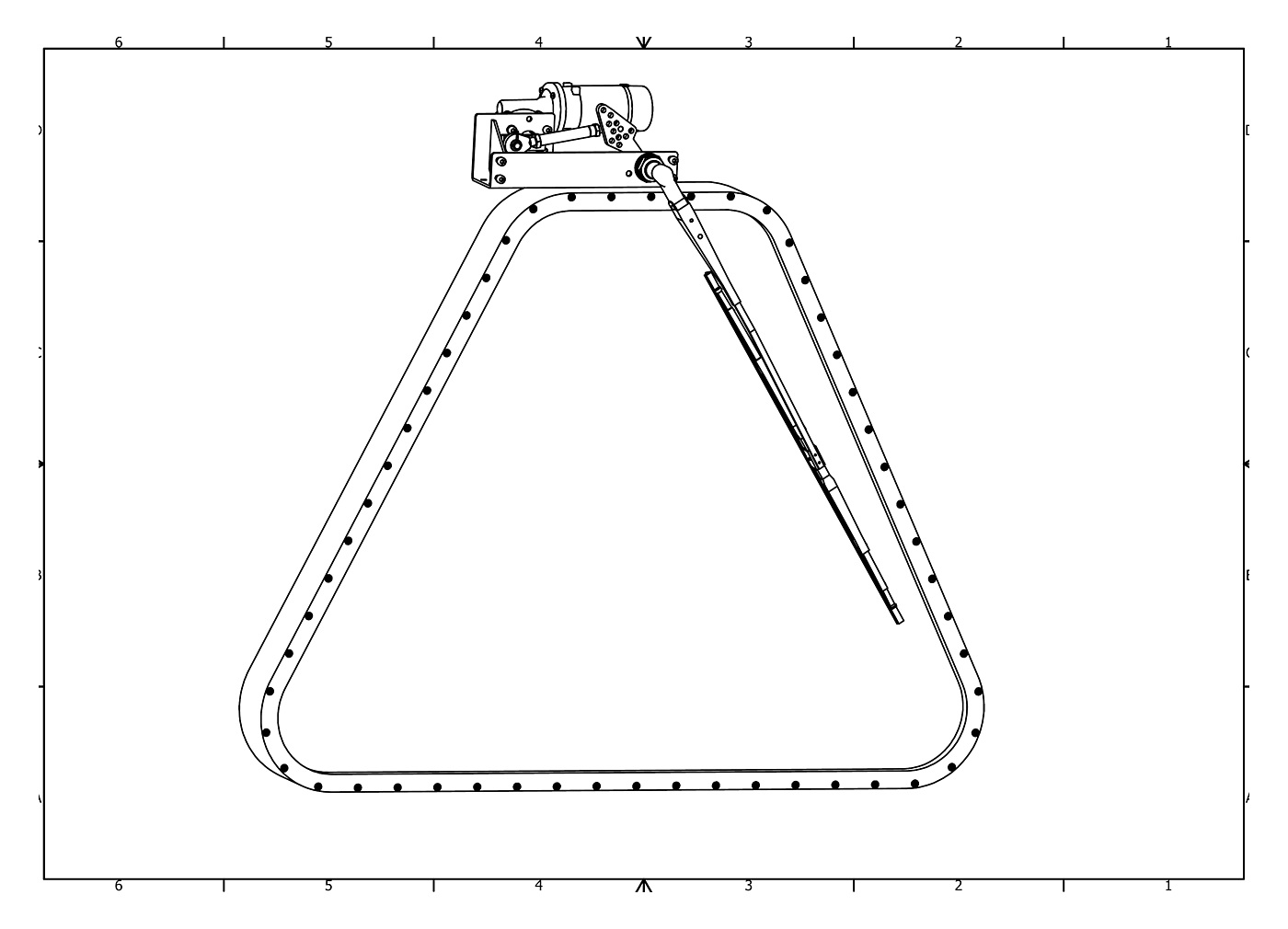 W60.16 pendulum wiper on a trapezoidal window