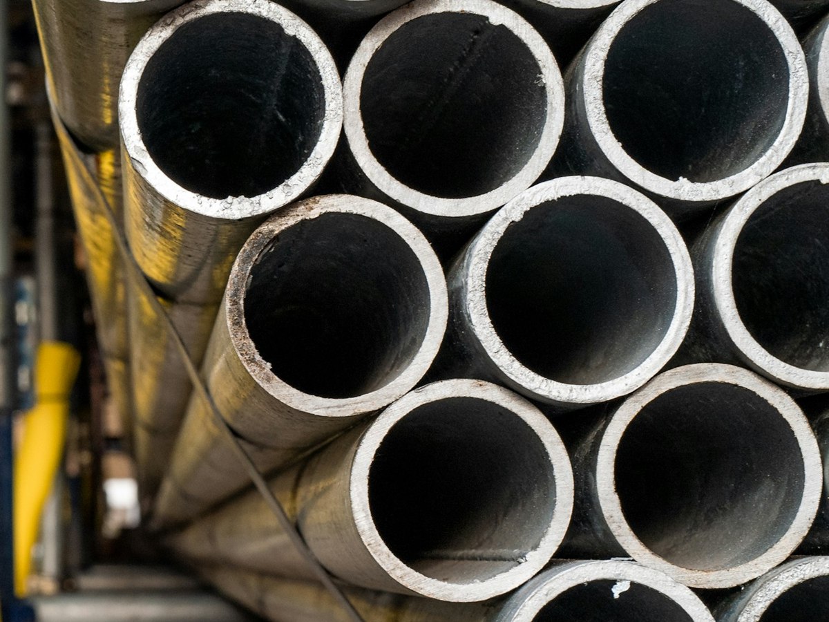 A bundle of seamless steel pipe