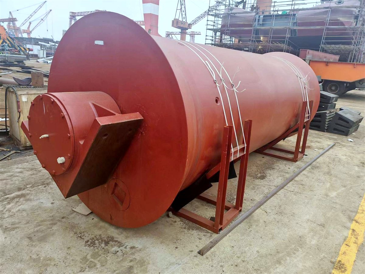 Stern roller in primer at the yard